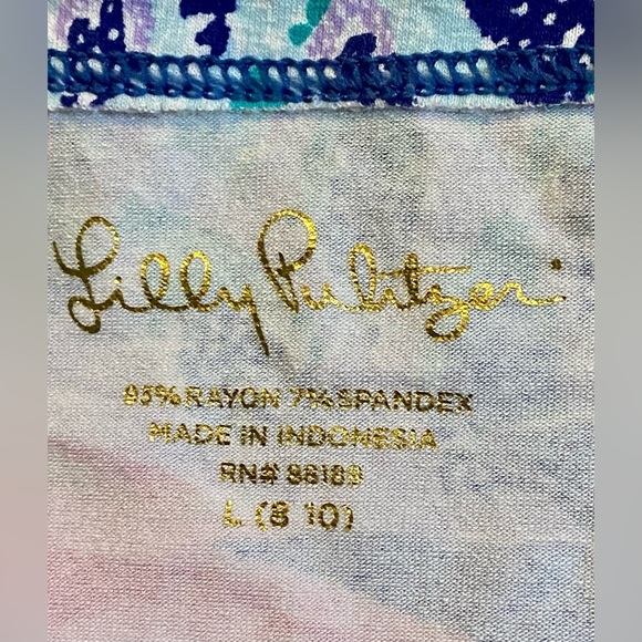 Lilly Pulitzer Pineapple Print Stretch Sophie Sheath Dress Pink Blue SZ L (8-10) - Picture 6 of 8